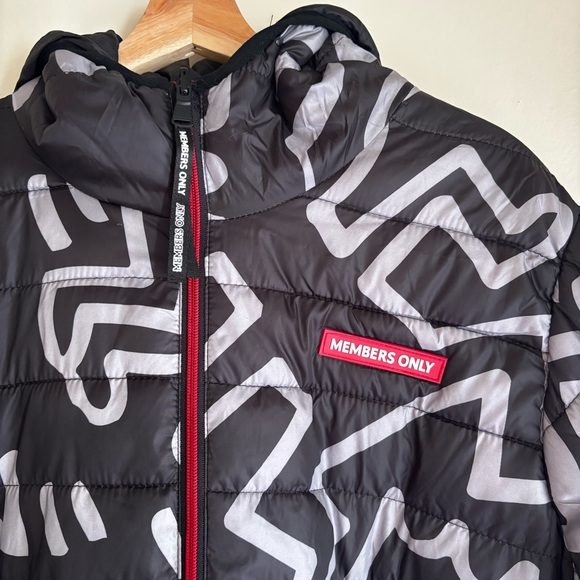 Members Only X Keith Haring Reversible Puffer Jacket XL - Picture 6 of 13